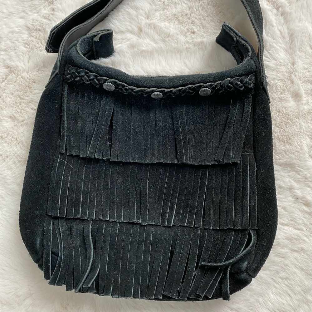 Real Suede Fringe Bag - Picture 2 of 2